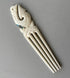 Maori Bone Fish Hook Heru Comb with Paua Trim - ShopNZ
