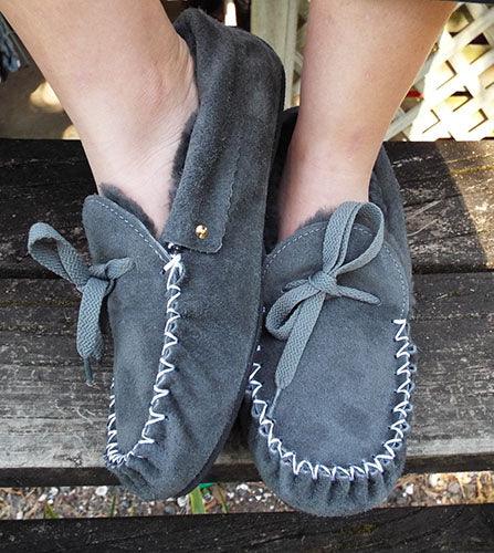 New Zealand Sheepskin Moccasins with Driving Sole - ShopNZ