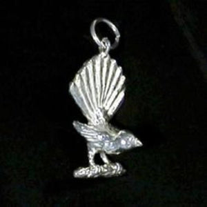 Sterling Silver Fantail Charm or Earrings - ShopNZ