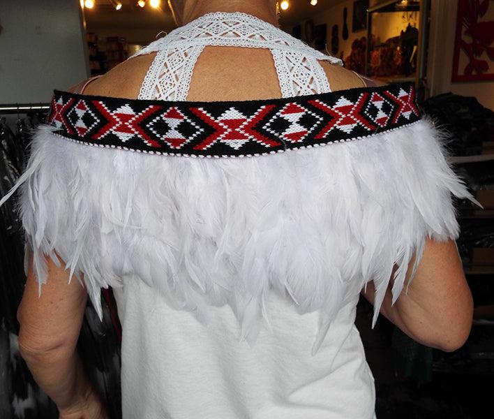 Short White Ceremonial or Wedding Korowai - ShopNZ