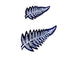 Sparkly Silver Fern Iron - on Patch - ShopNZ