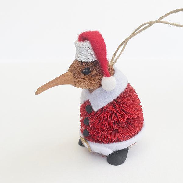 Cute Brush Kiwi Bird Santa Claus Xmas Ornament – ShopNZ