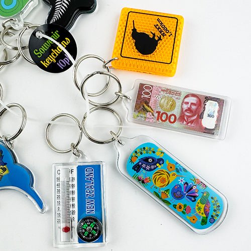 10 - pack of Assorted NZ Keyrings - ShopNZ