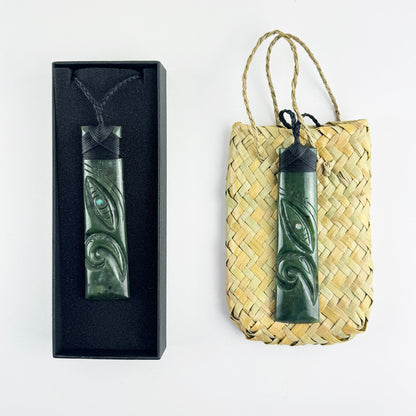 12cm Pounamu Greenstone Toki Manaia Necklace - ShopNZ