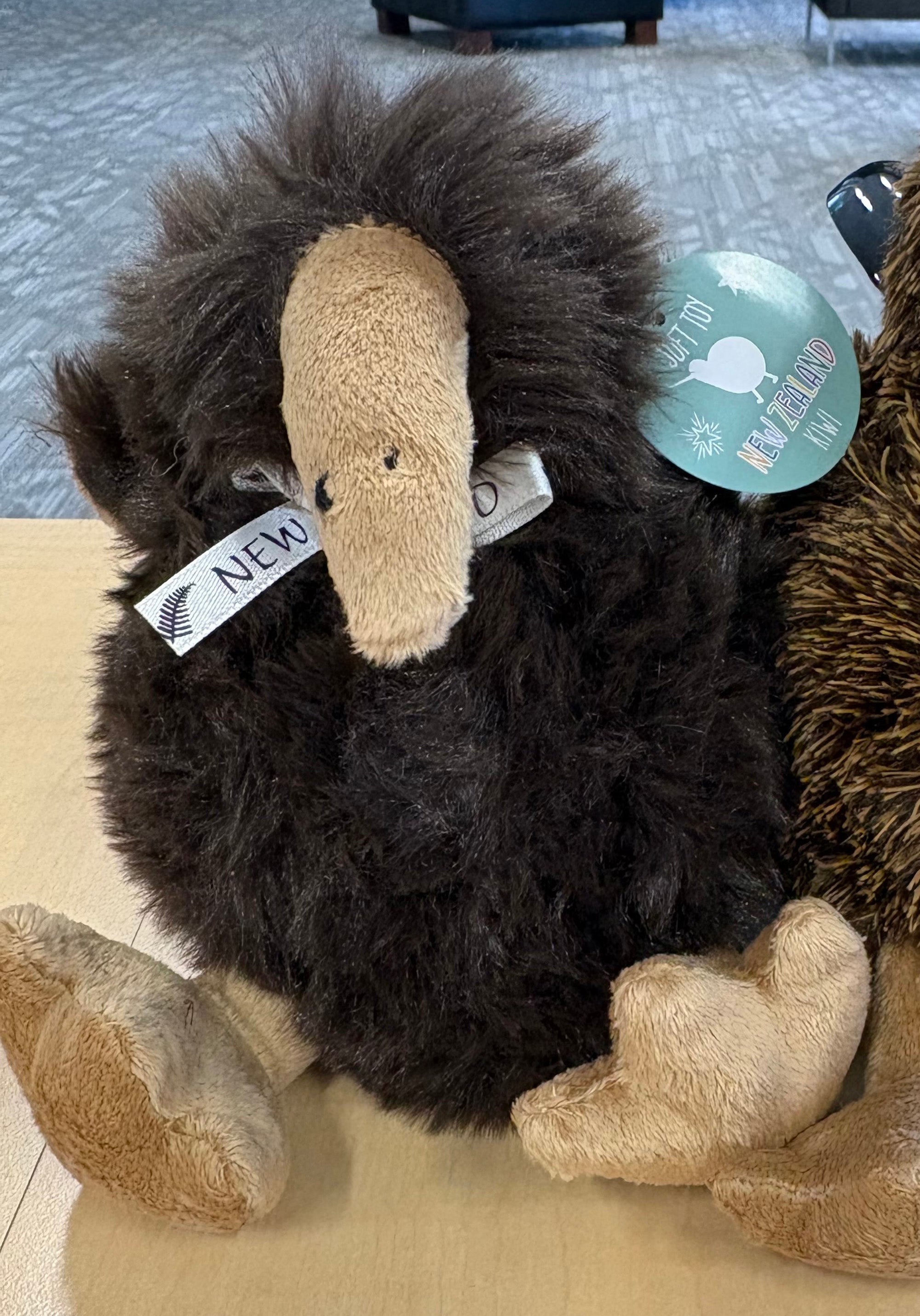 Dark Brown Super Soft Kiwi Bird Plush Toy