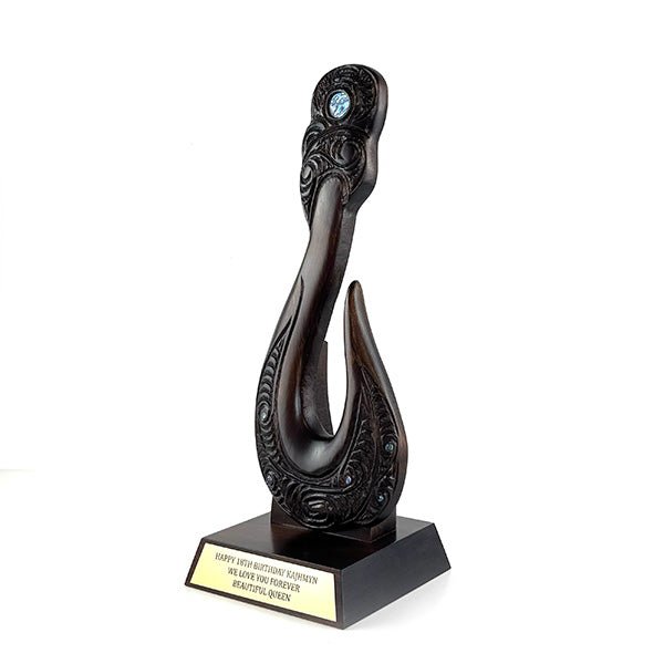 40cm Tall Maori Fish Hook Trophy - ShopNZ