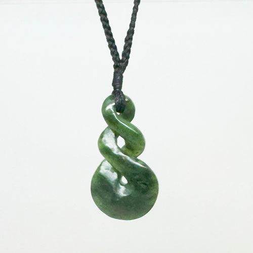 4cm Genuine NZ Greenstone Maori Double Twist Necklace – ShopNZ
