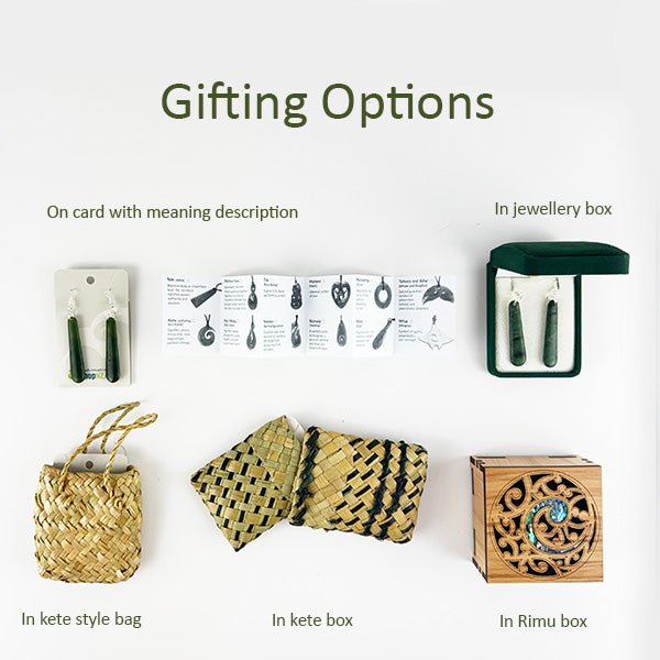 5cm Genuine NZ Greenstone Drop Earrings - ShopNZ