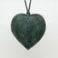 60mm Genuine NZ Greenstone Manawa Heart Necklace