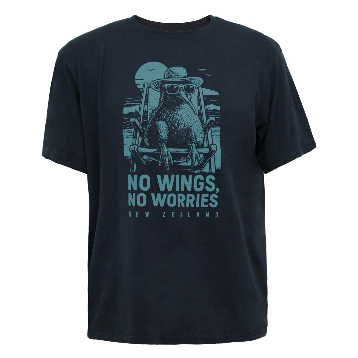 No Wings No Worries - Fun NZ Souvenir Kiwi Bird Unisex T-shirt