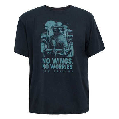 No Wings No Worries - Fun NZ Souvenir Kiwi Bird Unisex T-shirt