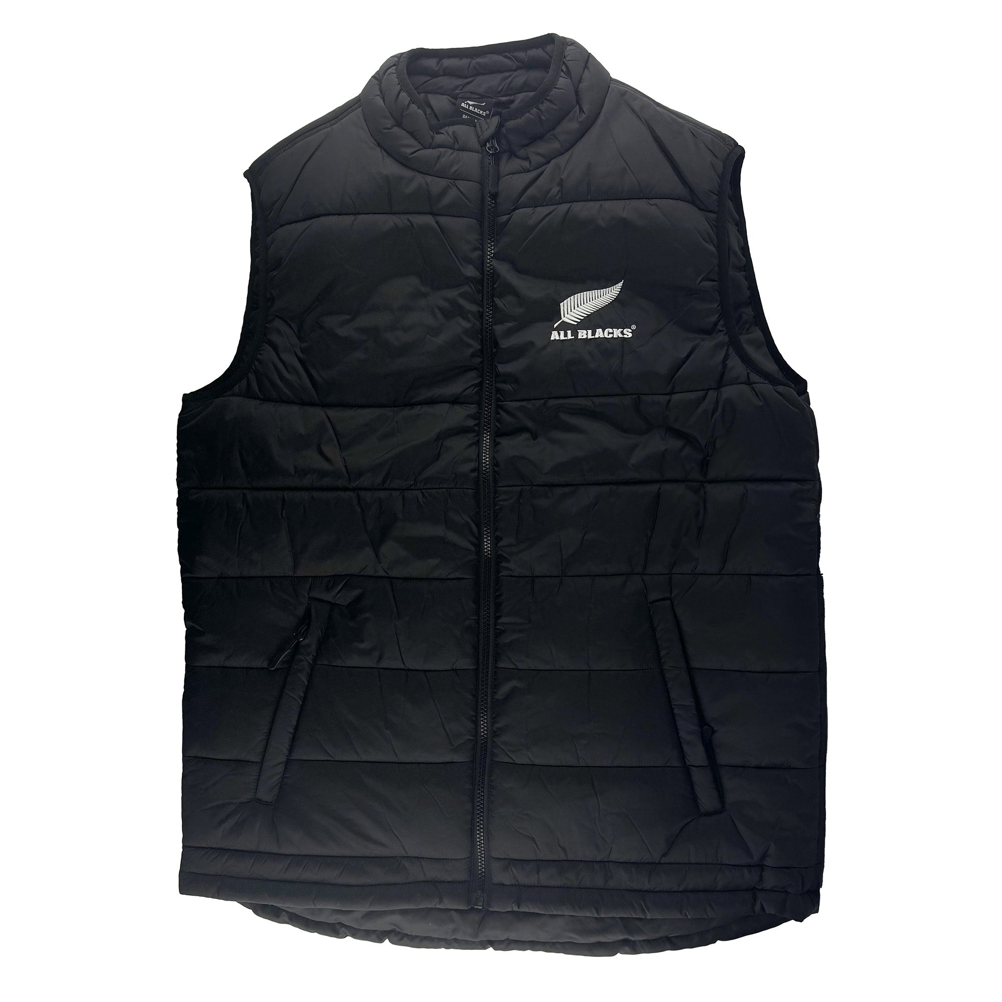 All Blacks Rugby Adult Puffer Vest Gilet sizes Small to 2XL