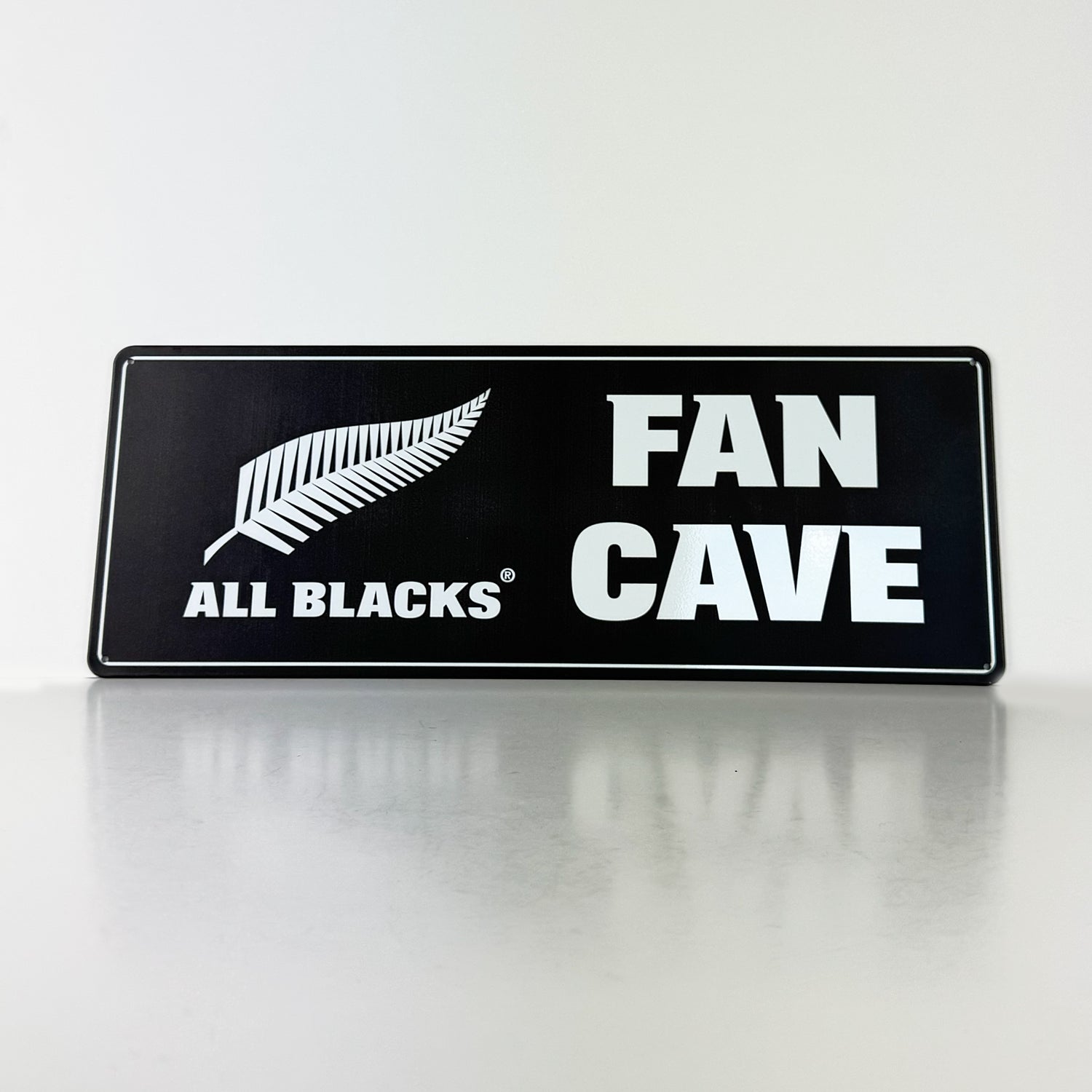 Fun All Blacks Rugby Fan Cave Tin Sign