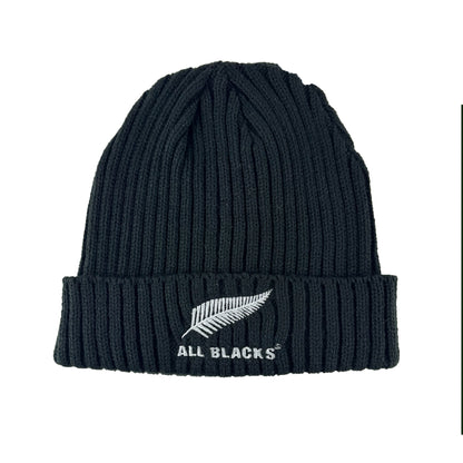 Classic All Blacks Rugby Ribbed Beanie Hat