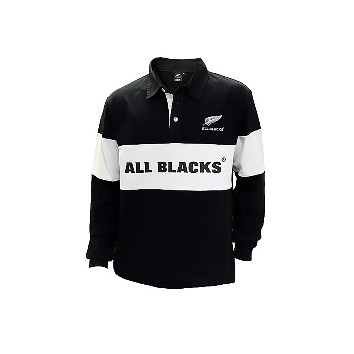 All Blacks Classic Rugby Long Sleeve Polo Shirt