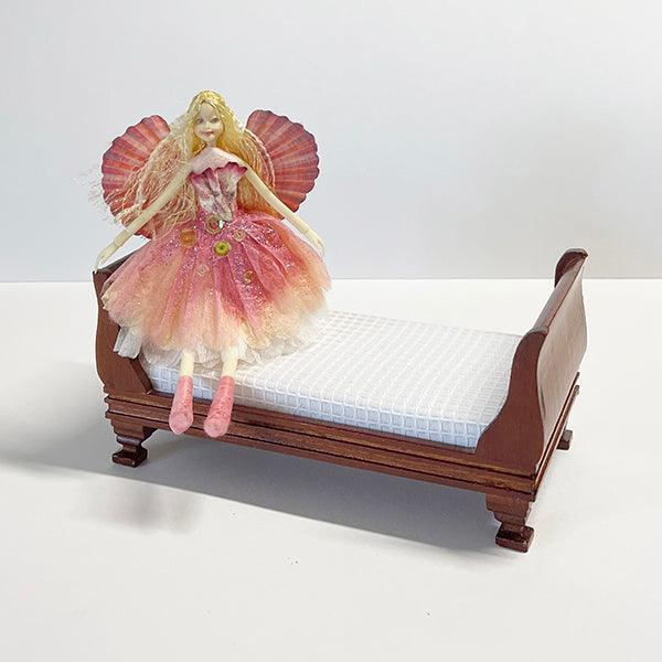 Miniature Sleigh Bed for NZ Fairy Dolls