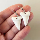 Stylish Bone Shark Tooth Earrings