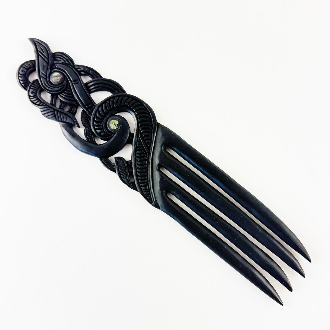 Large Hardwood Māori Manaia Heru Comb