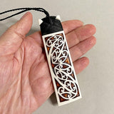 Stunning 10cm Maori Bone Toki Necklace with Kowhaiwhai - ShopNZ