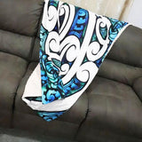 Blue NZ Maori Cot or Buggy Blanket - ShopNZ