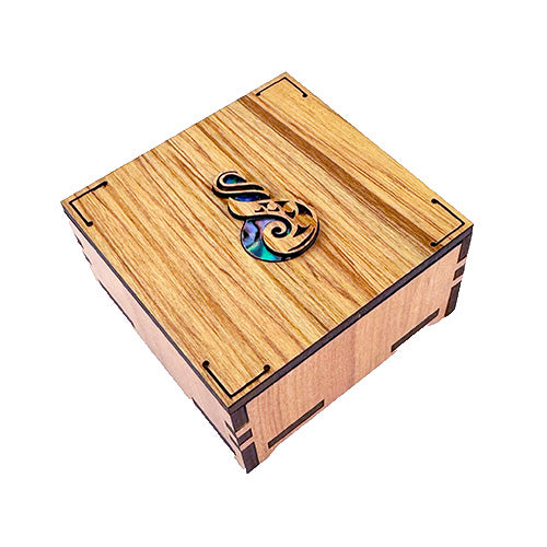 Square Rimu Maori Love Twist Jewellery Box