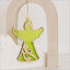 Lime Green Christmas Koru Angel Decoration