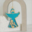 Teal NZ Made Christmas Koru Angel Decoration