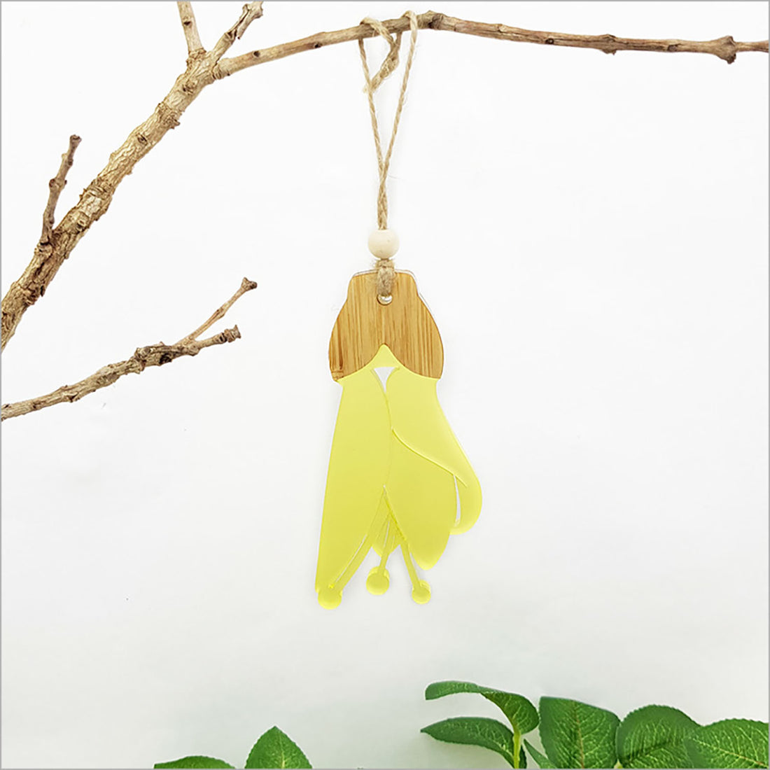 Lovely Yellow NZ Kowhai Flower Christmas Tree Decoration