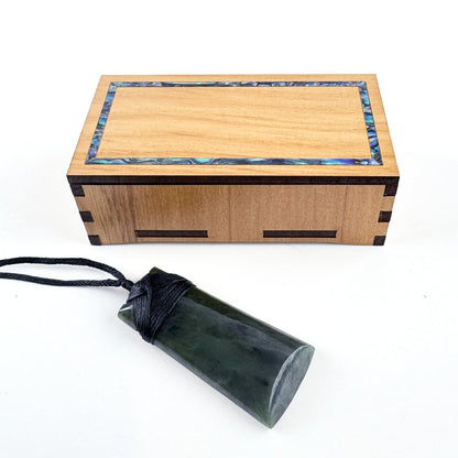 Rectangular Rimu and Paua Jewellery Gift Box with Optional Engraving