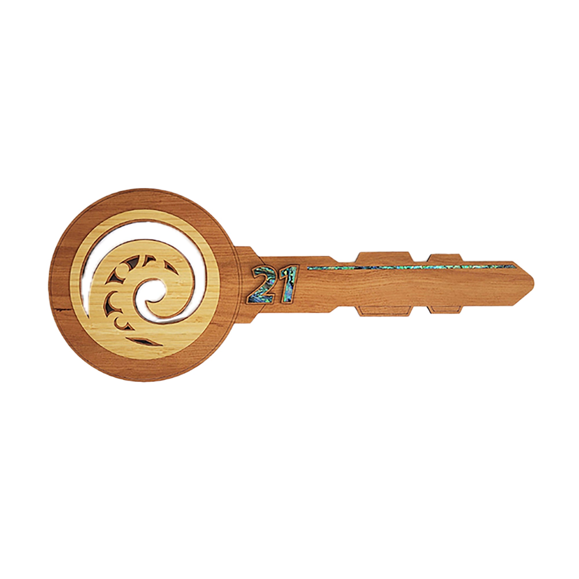 Koru Design NZ Made 21st Key with Optional Stand