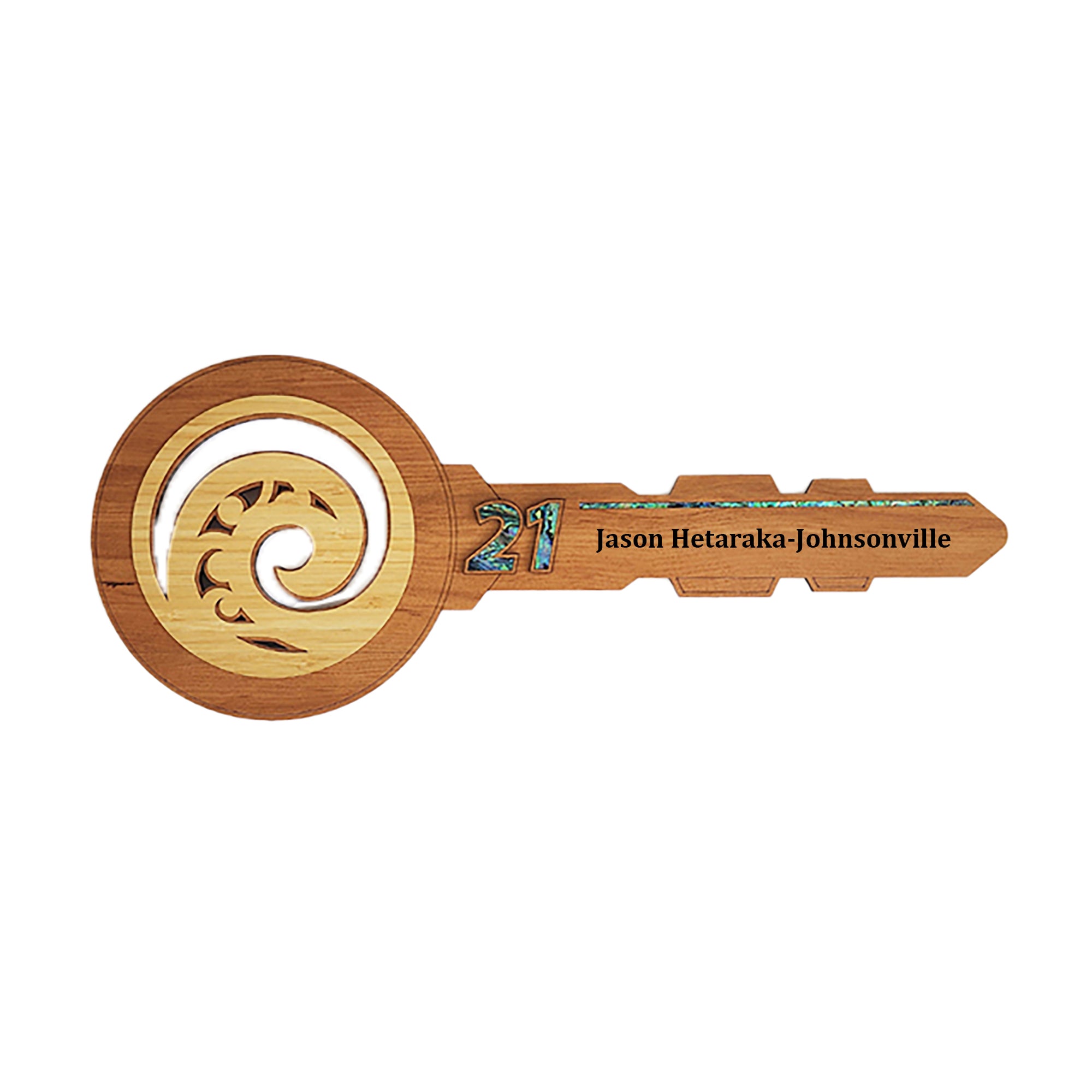 Koru Design NZ Made 21st Key with Optional Stand