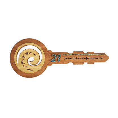 Koru Design NZ Made 21st Key with Optional Stand