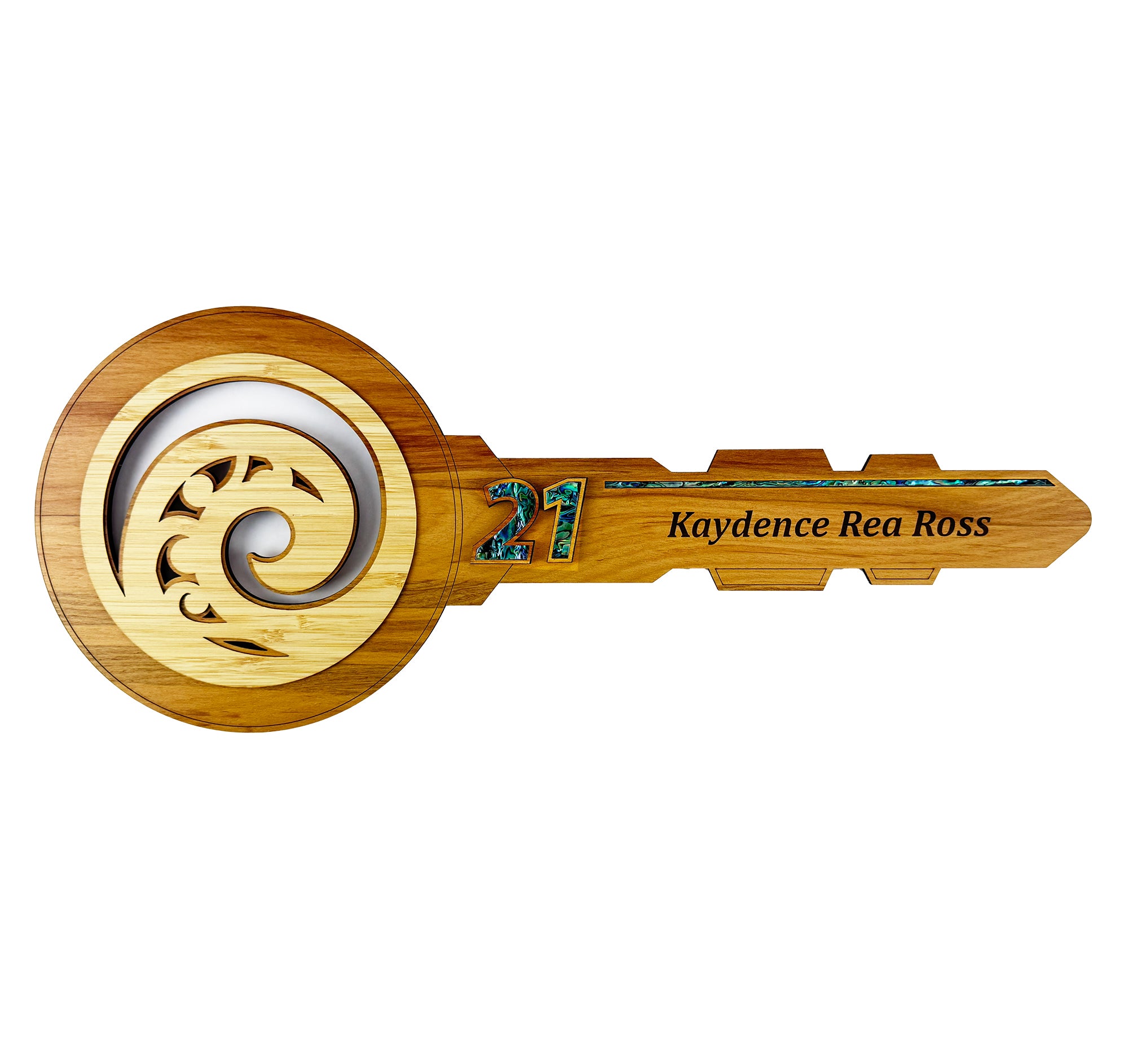 Koru Design NZ Made 21st Key with Optional Stand