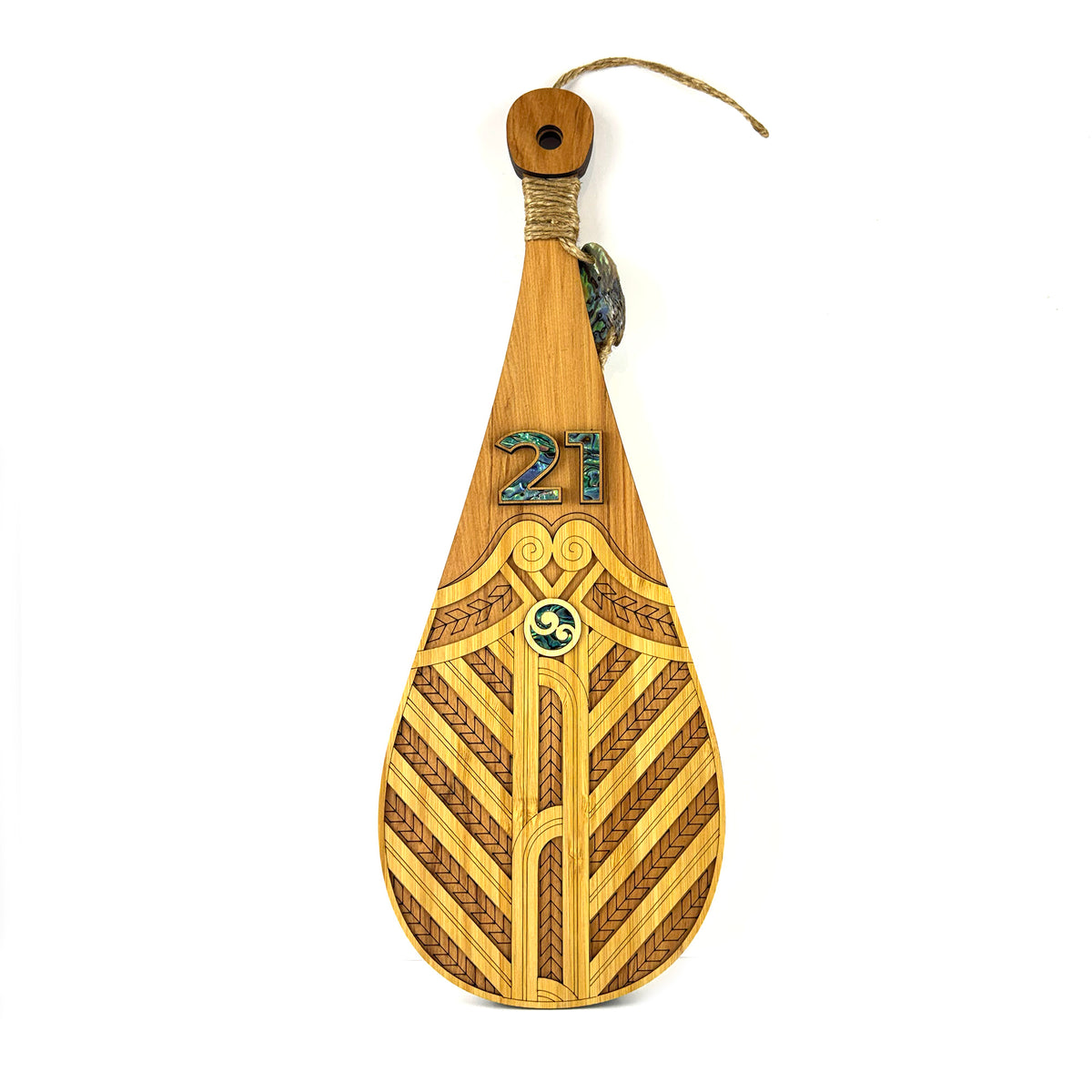 Intricately Detailed 21st Birthday Māori Patu on Engravable Stand