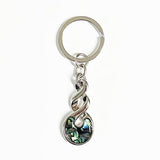 NZ Paua Shell Friendship or Love Twist Keychain - ShopNZ