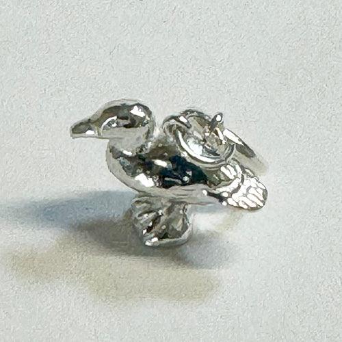 Sterling Silver Blue Duck Whio Charm