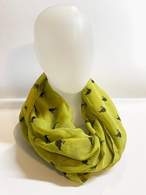 Lime Green NZ Kiwi Bird Infinity Scarf - ShopNZ