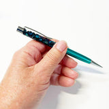 Boxed NZ Ballpoint Pen with Floating Paua Shell Pieces - ShopNZ