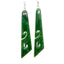 Genuine NZ Greenstone 7cm Earrings with Koru and Notching