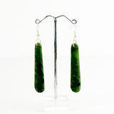 5cm Genuine NZ Greenstone Drop Earrings