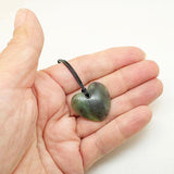Small Genuine Ngai Tahu Pounamu Greenstone Heart Necklace - ShopNZ