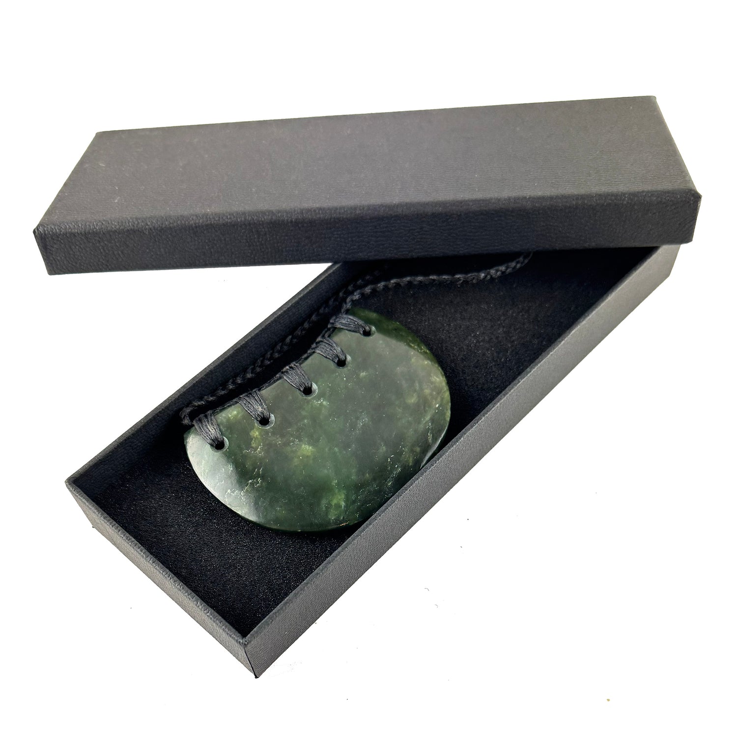 Beautiful Genuine NZ Greenstone Breastplate Māori Kōuma Necklace