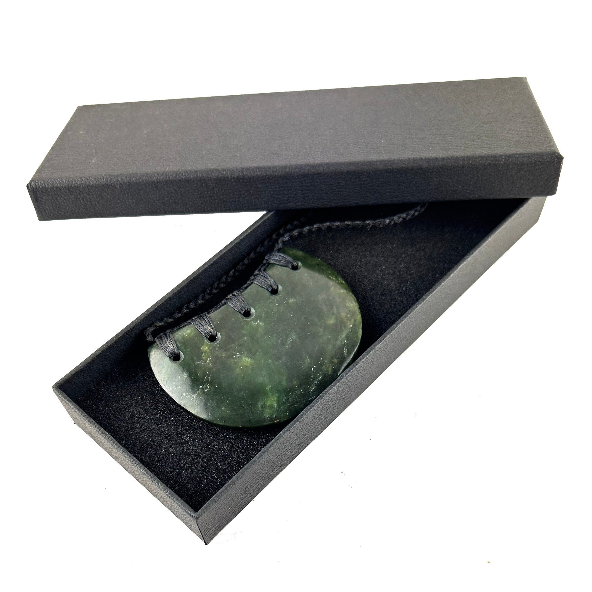 Beautiful Genuine NZ Greenstone Breastplate Māori Kōuma Necklace