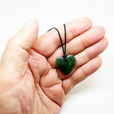 Small Greenstone Heart Necklace - ShopNZ