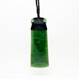 Large 9cm Genuine NZ Greenstone Maori Toki Necklace - ShopNZ