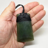 Genuine Ngai Tahu Pounamu 7cm Greenstone Toki Necklace - ShopNZ