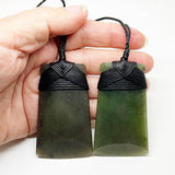 Genuine Ngai Tahu Pounamu 7cm Greenstone Toki Necklace - ShopNZ