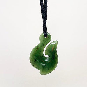 Genuine NZ Greenstone Maori Fish Hook Necklace - ShopNZ