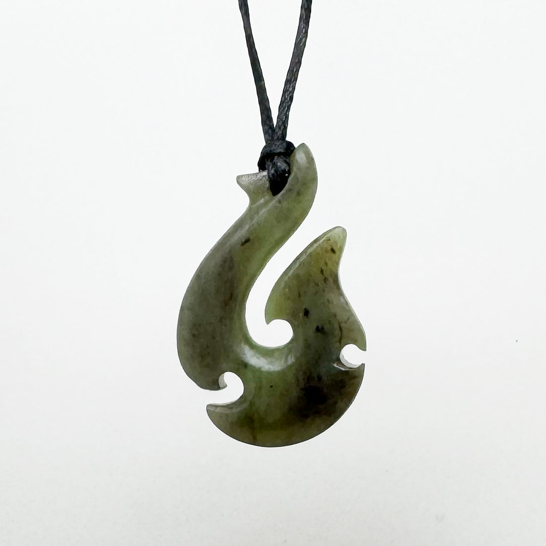 Genuine Ngai Tahu NZ Greenstone Fish Hook Necklace