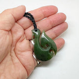 Genuine NZ Greenstone Hook and Koru Necklace - ShopNZ
